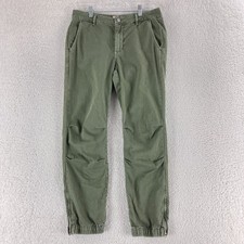 Sundry Jogger Pants Womens 26 Green Mid Rise Tapered Leg Made in USA Casual