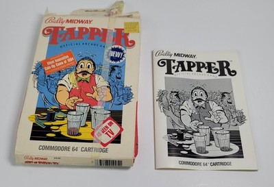 Bally Midway Commodore 64 Tapper 1983 Box And Manual 