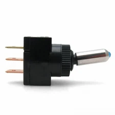 Metal Tip LED Toggle Switch - Blue 20a/12v Johnny Law Motors KICSW25B hot rod