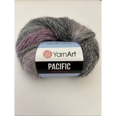 YarnArt Pacific Wool Made In Turkey Gray Lavender Pink (1) Skein