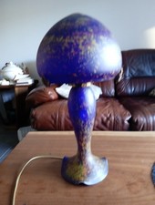 lampe champignon pâte de verre