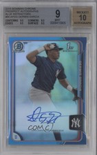 2015 Bowman Chrome Prospects Blue Refractor Dermis Garcia BGS 9 MINT Auto 7i2