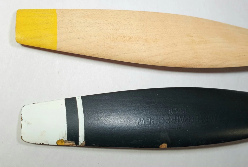 2pc Master Airscrew 18x8 Model RC Airplane Propeller Lot  Wood Vintage - Image 4 of 4