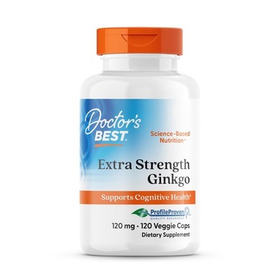 Doctor's Best Extra Strength Ginkgo Biloba 120 Count (Pack of 1), Unflavored