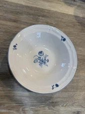 Brick Oven Stoneware JARDIN BLEU Rim Cereal Soup Salad Bowl