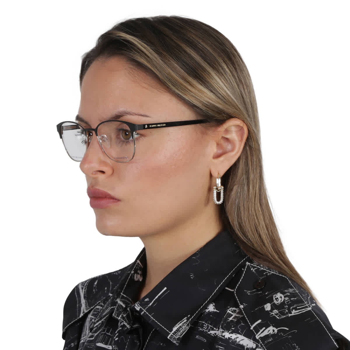 Tommy Hilfiger Demo Cat Eye Ladies Eyeglasses TH 1749 0003 53 TH 1749 0003 53 7190₽