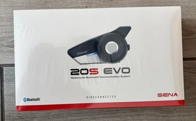 Sena 20S EVO Motorcycle Bluetooth Communication System Single Unit NEW SEALED