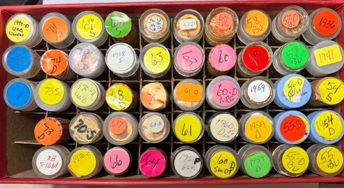 1936-1990 Lincoln Cent Roll Lot 48 Rolls. ALL But 36,and 41 Are Uncirculated!!!