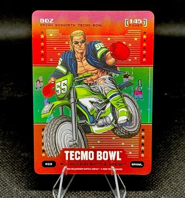 Boz 145 Power Bo Jackson Battle Arena Tecmo Bowl Brawl R23 Red Battlefoil