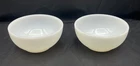 Lot 2 Fire King Oven Ware 5" White Milk Glass Soup/Cereal Bowls vtg