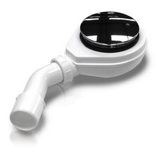 Ablaufgarnitur SET Siphon 90mm mit Geruchsverschluss & Haarsieb f&uuml;r Duschtasse