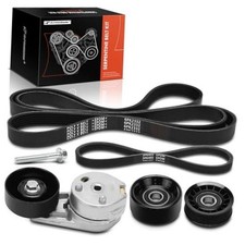 Engine Serpentine Belt Drive Kit with Tensioner & Idler Compatible with Ford