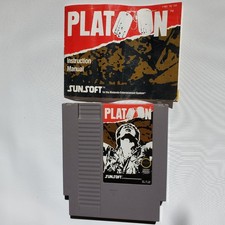 NES Platoon Nintendo Entertainment System 1988 Working Cartridge & Manual Game