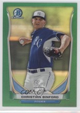 2014 Bowman Draft Top Prospects Chrome Green Refractor Christian Binford 0b2