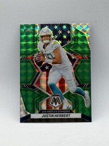 2022 Panini Mosaic #254 Justin Herbert Green Mosaic Los Angeles Chargers