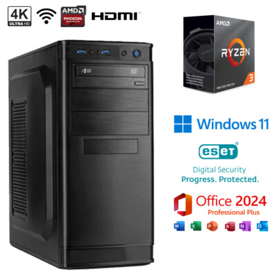 Büro Pc Ryzen 5 6x 3,90G 32GB RAM 1000GB SSD 1000GB HDD Windows 11 Office 2024