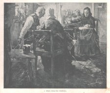 "Oplot na krzesła" oplot na krzesła, splot na krzesła. Oryginalna fotografia z 1910 roku