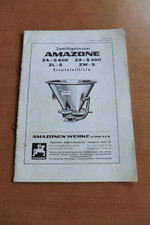 Ersatzteilliste AMAZONE ZA -S 600 400 ZL-S ZW-S Zentrifugal-Streuer 1974