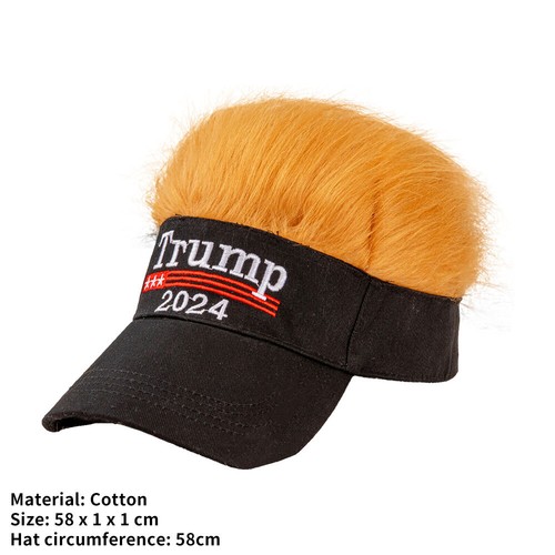 Donald Trump Make America Great Again Wig Hat Embroidered Adjustable 2024 RH - Picture 13 of 18