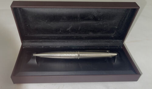 DUNHILL AD2000 Series Hairline Gold Ballpoint Pen with Box NY2994 - Picture 4 of 12