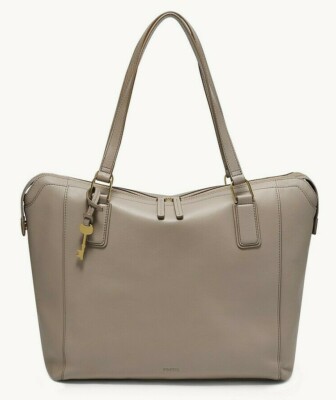 FOSSIL JACQUELINE ZB1502788 Genuine Leather Graystone LG Tote, NWT