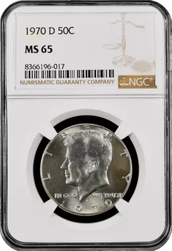1970-D  KENNEDY  US Half Dollar,   MS65 by NGC,   a SUPERB looking coin!!!!