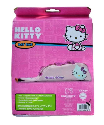 Hello Kitty Baseball Bat/Helmet Bag Pink 31''x7''x9'' Holds 2 Bats & Helmet New