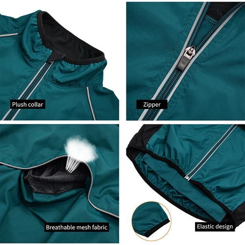 Fahrradjacke Junior Herren Damen Radjacke Winddichte für Mountainbike, Radfahren - Bild 11 von 23