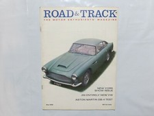 Vintage Road & Track Magazine May 1959 New York Show Issue - Aston Martin V8
