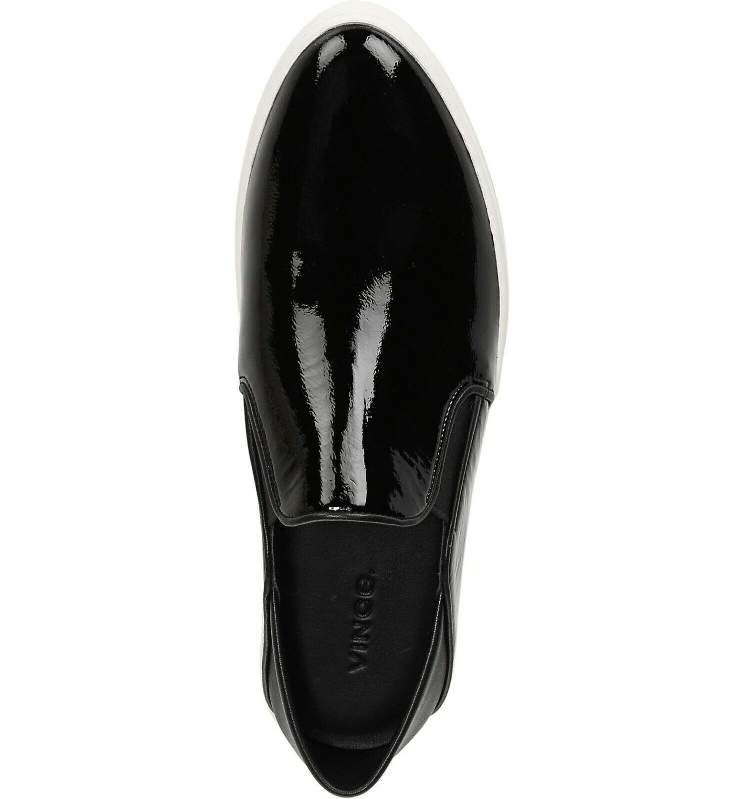 Vince Garvey Black Patent Slip-on Sneaker Sz 8. R… - image 3