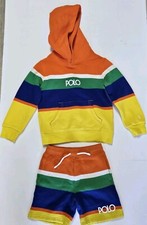 Polo Ralph Lauren boys size 5 Color Block Fleece Hoodie  Shorts Set