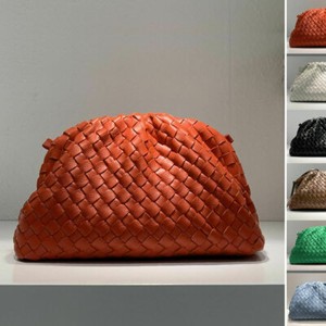 woven leather clutch bag