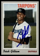 2019 Topps Heritage Minors Isiah Gilliam Tampa Tarpons #19 Signed
