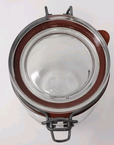 Leftovers Glass Canister Jar Wire Bail Sealed Lid Container 3/4L Triomphe France - Picture 6 of 11