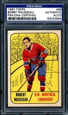 1967-68 TOPPS #68 Bobby Rousseau AUTOGRAPH AUTHENTIC PSA/DNA Montreal Canadines