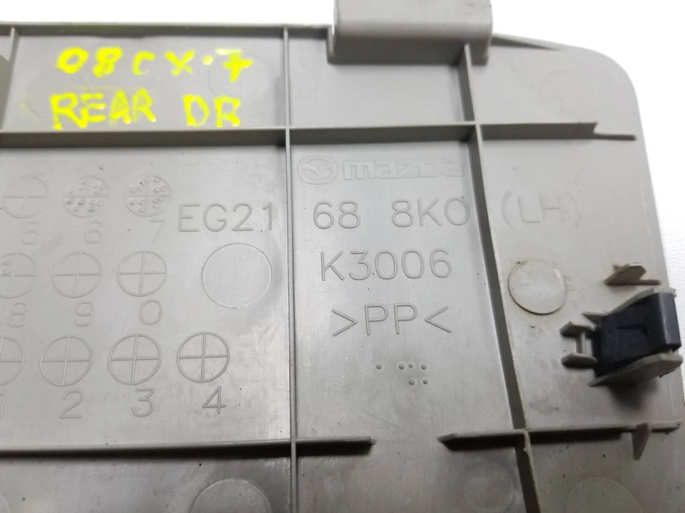 07-09 Mazda CX-7 Inserto de maletero Cubierta Panel Borde Cubierta de altavoz 4 piezas OEM Foto 4 de 4