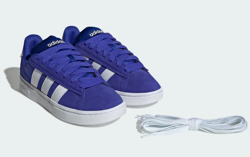 ADIDAS-New-Men's Lucid Blue/White Grand Court Alpha 00s Sneakers IH3846-Sz 8.5 - Image 4 of 4