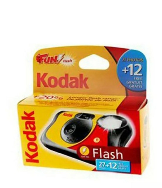 Kodak Fun Flash 35mm Disposable Camera Yellow/Red 3920194 for sale