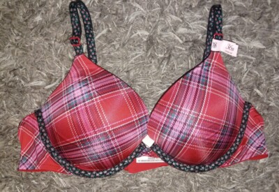 VS push up bra BRAND NEW size 36c Berry Plaid 