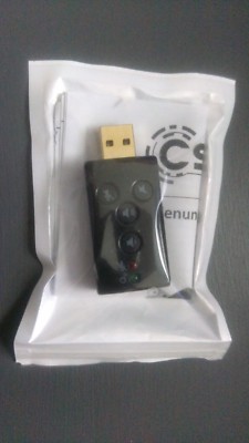 USB Soundkarte, Stick, Virtual 7.1, schwarz