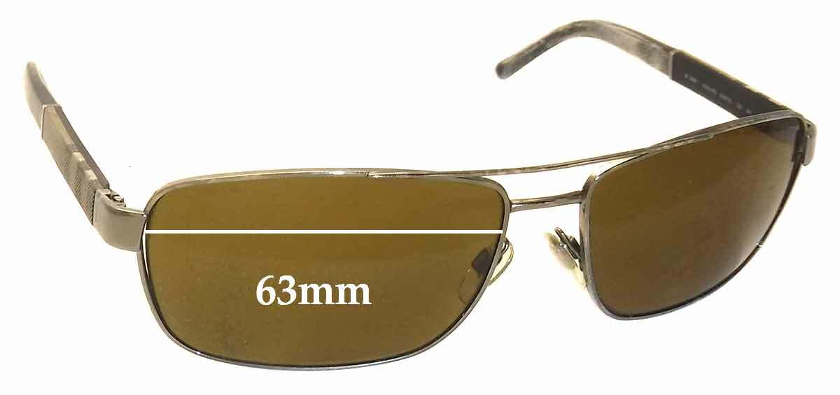 SFx Replacement Sunglass Lenses fits Burberry B 3081 63mm Wide