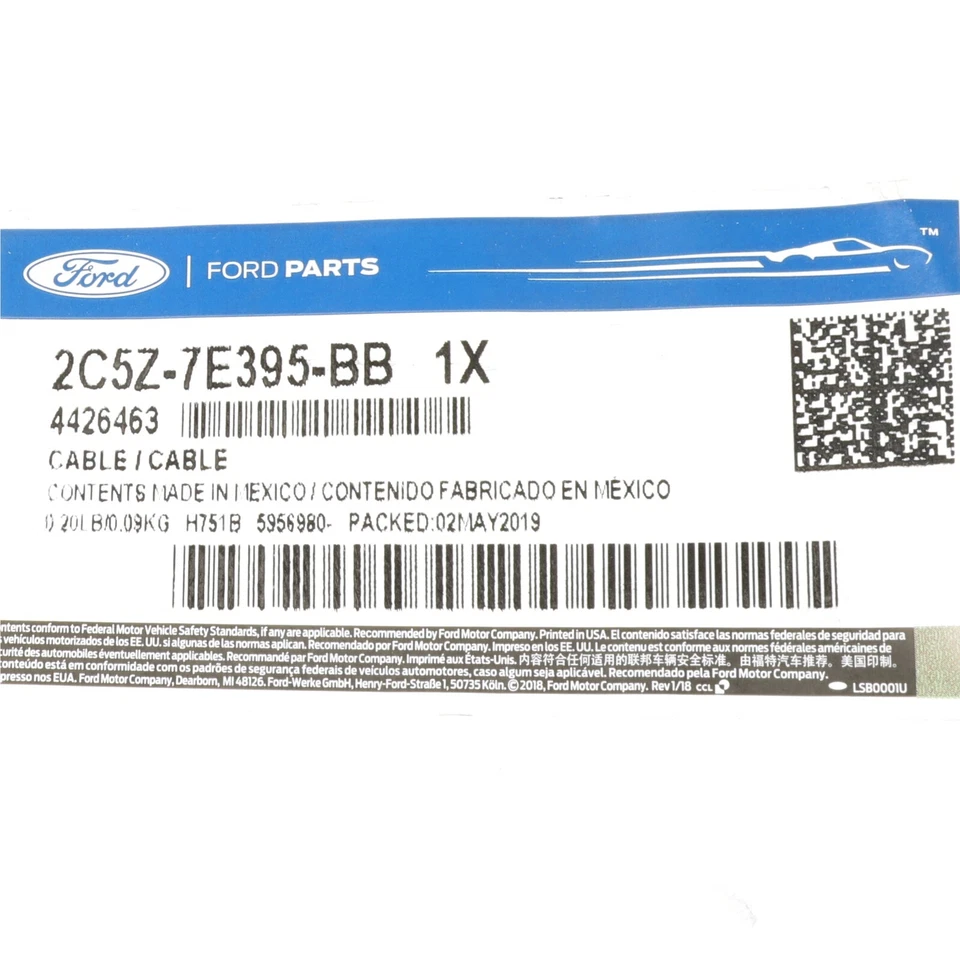 NEW OEM Ford 2003-2004 Lincoln Aviator Shift Select Control Cable 2C5Z-7E395-BB - Image 4 of 4