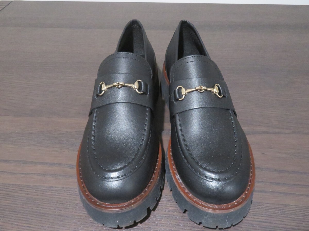 Steve Madden【新作SALE♪】LAWSEN ローファー LAWSEN Black Leather Women's Platform Loafer – Steve Madden