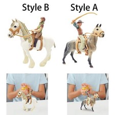 Horse Figure, Horse Model with Saddle, PVC Desktop Decor Miniature Educational