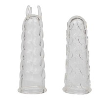 Silicone Finger Teasers Stimulation Sleeves Swirled Textured Orgasm Arouser