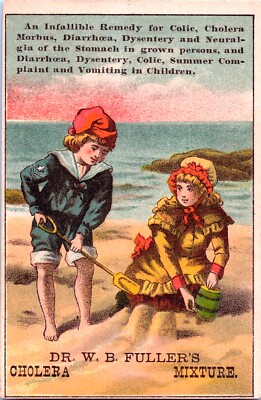 Rare Vintage W. B. Fuller's Cholera Mixture Quack Remedy Victorian Trade Card