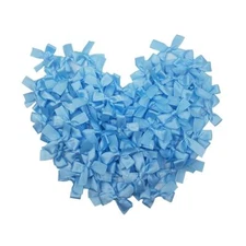 100pcs Mini Satin Ribbon Bows 1.5 x 1.4in Farbic Solid Ribbon Flower Hair Cli...