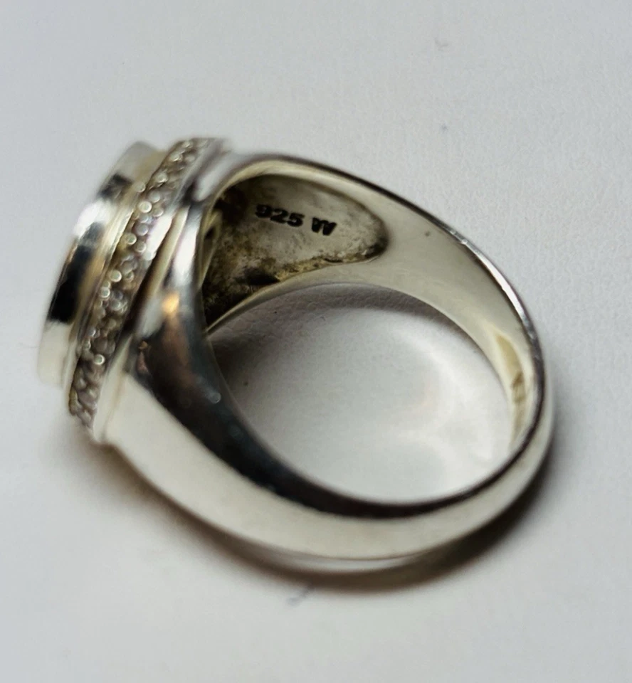 Anillo de concientización cinta rosa pop joya plata esterlina 925 camaleón talla 7 Foto 3 de 4