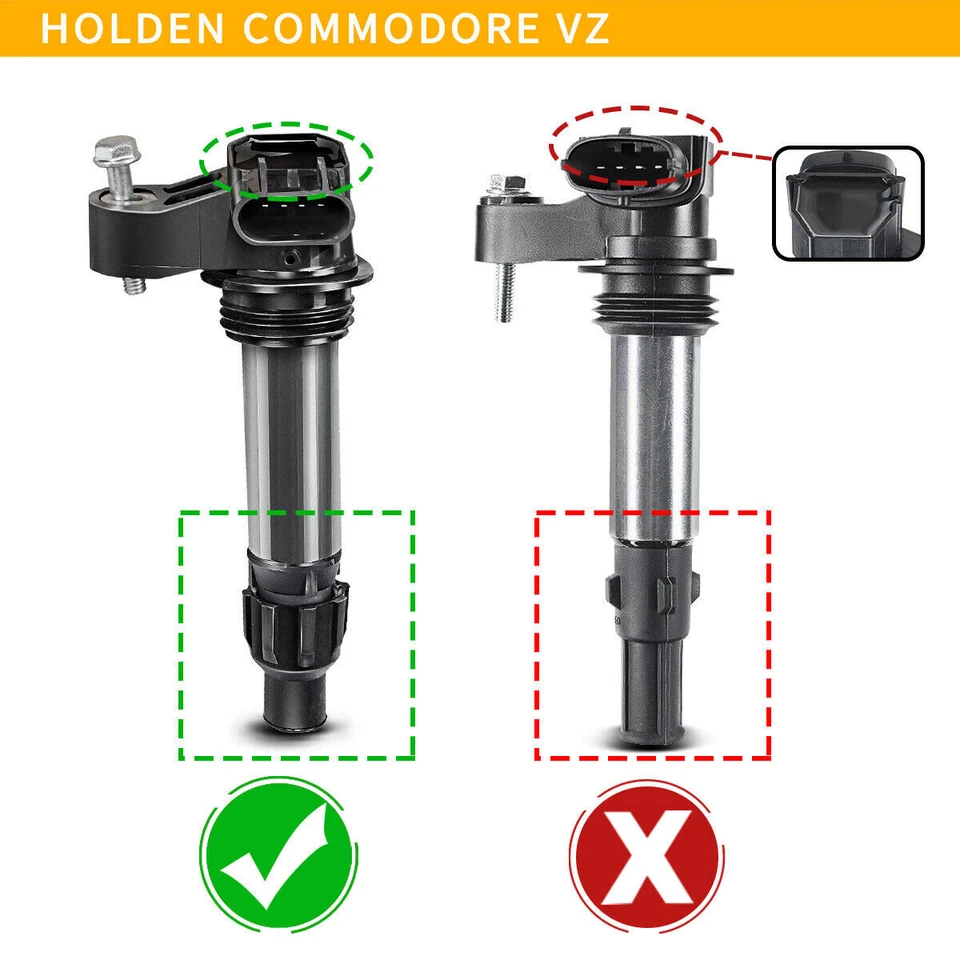 6x Ignition Coils & 6x Spark Plugs for Holden Commodore VZ VE Opel Suzuki 3.6L - image 2 of 4