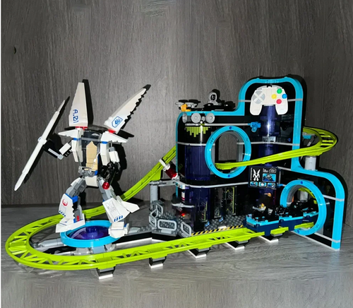 986 pcs kit di costruzioni robot world montagne russe 60421 - Foto 4 di 6
